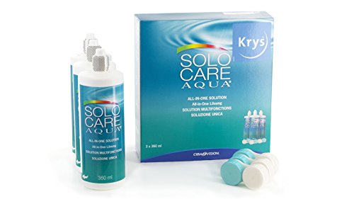 Solo Care Aqua Detergente per lenti a contatto morbide, 3 X 360 ML - Ilgrandebazar