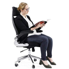 Carica l&#39;immagine nel visualizzatore di Gallery, SONGMICS Sedia da Ufficio Poltrona Girevole e Regolabile con Poggiatesta... - Ilgrandebazar