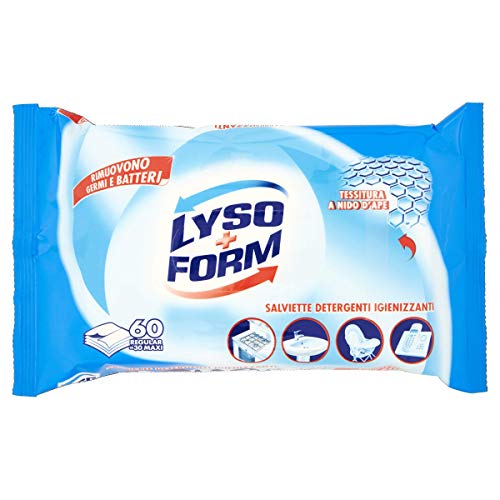 Lysoform Salviette Detergenti Igienizzanti - 1 Pacco di 60 salviette - Ilgrandebazar