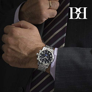 BREBOR Orologio da Polso Automatico Uomo con Cinturino in Acciaio... - Ilgrandebazar