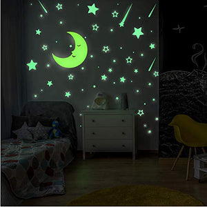 Stelle Adesive Fluorescenti e Grande Luna | Nuovo Set di 328 Pezzi Stickers...