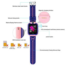 Carica l'immagine nel visualizzatore di Gallery, Smart Watch per bambini, Q12 Touch Smartwatch per ragazzi e ragazze, con fotocamera, supporto di posizionamento preciso, monitoraggio di attività in standby lungo con frequenza cardiaca, orologio