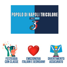 Carica l&#39;immagine nel visualizzatore di Gallery, MAGNATEVE &#39;O LIMONE Bandiera Popolo di Napoli 2023 Originale – Bandiera Campioni 90x150 cm – Gadget Idea Regalo Tifoso Calcio Originali – Idee Regali Divertenti per Tifosi