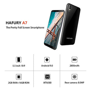 Hafury A7(2019) Android 9.0 Smartphone da 5.5'' Display (18:9), Triplo Blu - Ilgrandebazar