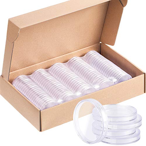 100 Pezzi 40 mm Capsule di Monete Rotondo Portamonete Plastica Forniture per... - Ilgrandebazar