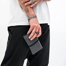 Carica l'immagine nel visualizzatore di Gallery, Porta Tabacco Cartine e Filtri Idrorepellente Cucito a Mano - Astuccio Portatabacco in Tessuto con cerniera extra, Porta Tabacco Donna - Porta Tabacco Uomo (Grigio Sportivo)