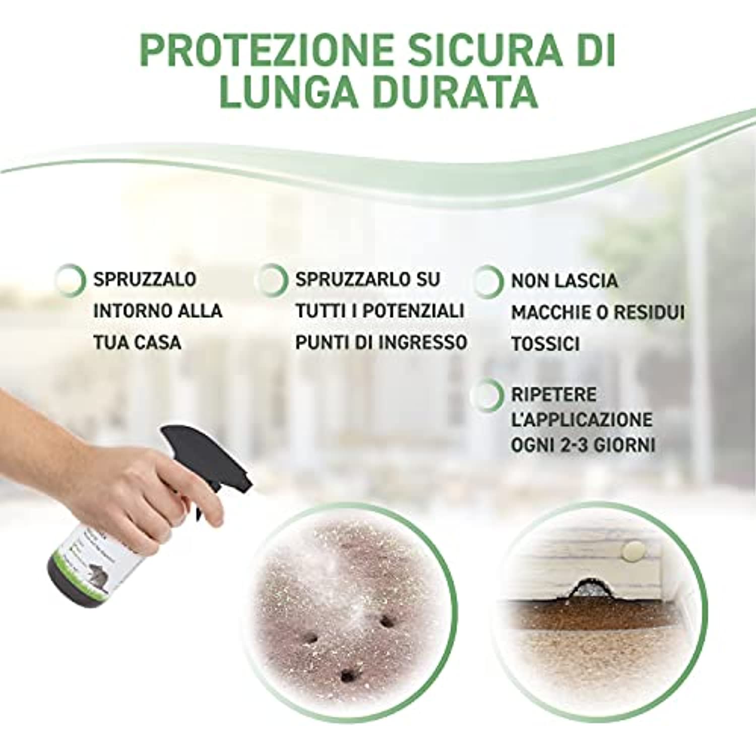 RepellShield Spray Repellente per Topi Naturale a Base di Menta Piperita -  Dissuasori per Topi, Scaccia Topi