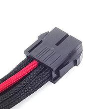 Carica l'immagine nel visualizzatore di Gallery, Silverstone SST-PP07-EPS8BR - Cavo Estensione sleevato EPS 8pin a nero-rosso