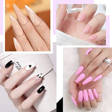 Carica l'immagine nel visualizzatore di Gallery, Set di unghie per Dipping Powder 8 colori Clear White Dip Powder Nail Kit Starter con Top Base Coat Activator &amp; Manicure Tools, Dip Polvere Unghie Kit per French DIY Home Nail System