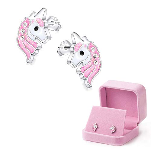 MengCat Borchia Unicorno Orecchini Sparkling Rosa Chiaro per i Bambini delle... - Ilgrandebazar