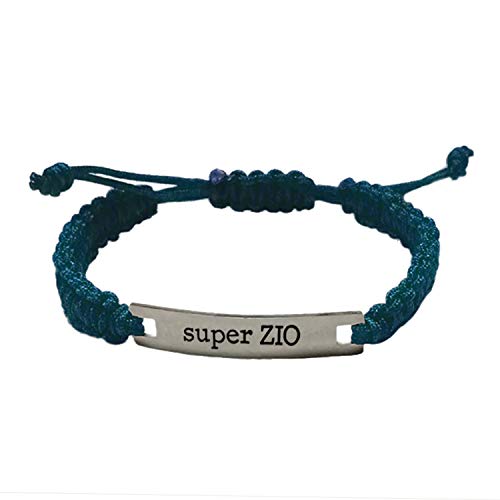 Bracciale Super Zio di M'AMI® Tag in Acciaio, Color Blu, Regolabile - Ilgrandebazar