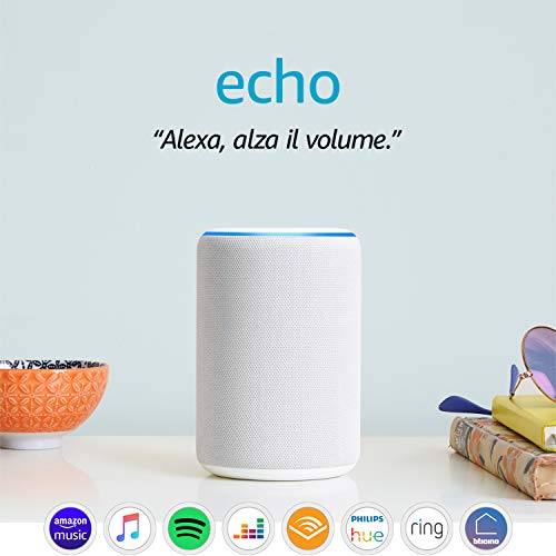 Amazon Echo (3ª generazione) - Altoparlante Tessuto grigio chiaro