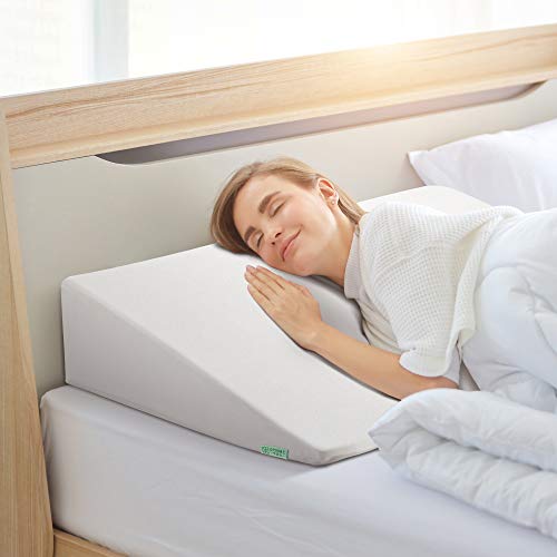 DYNMC you Cuscino a Cuneo per Letto - Antireflusso Adulti White