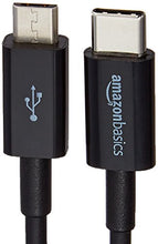 Carica l'immagine nel visualizzatore di Gallery, AmazonBasics - Cavo USB-C a Micro B 2.0, 15,2 cm, colore nero Nero - Ilgrandebazar