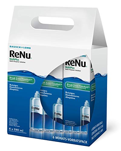 Renu Multi Plus mese (6 Pack, 6 x 240 ml soluzione 6-Monatspack, 6 x 240 - Ilgrandebazar