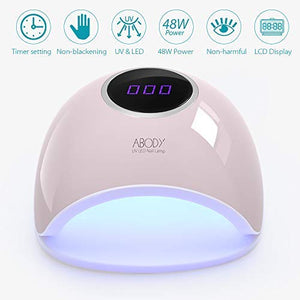Abody Lampada Unghie UV LED da 48W, Fornetto Professionale Rosa - Ilgrandebazar