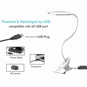 OxyLED Lampada da scrivania con 24 luci T34 White Clip Table Lamp - Ilgrandebazar