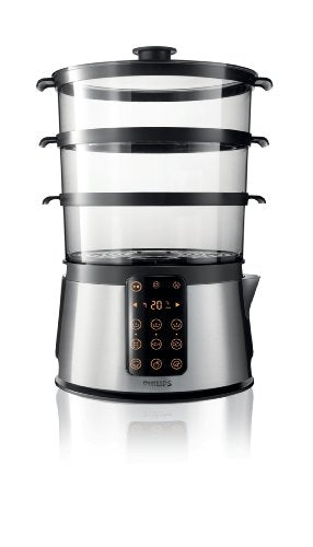 Philips HD9190/30 Vaporiera con Infusore di Aromi, 3 cestelli, Ricettario,... - Ilgrandebazar