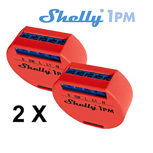 Shelly 1PM Wireless relè Interruttore Intelligente domotica, Amazon Alexa e...