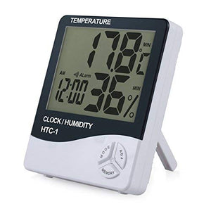 ESYNiC 4PZ 3 in 1 Igrometro Termometro Digitale con Display LCD 4pz Nero - Ilgrandebazar
