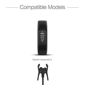 TUSITA Caricabatterie per Garmin Vivosmart 3 - Supporto Cavo di Ricarica...
