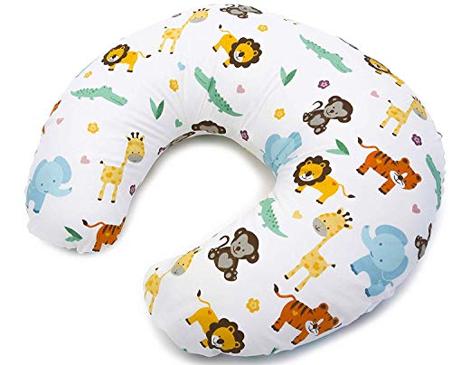 Niimo Cuscino allattamento Neonato + Federa 100% Cotone Sfoderabile e Giungla - Ilgrandebazar