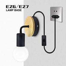 Carica l&#39;immagine nel visualizzatore di Gallery, Luxvista Illuminazione da Parete Nero E27 Interno, Lampada E27, Black