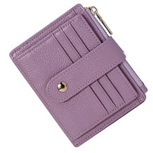 Carica l'immagine nel visualizzatore di Gallery, BTNEEU Porta Carte di Credito in Pelle RFID Blocco Portafoglio Sottile Viola