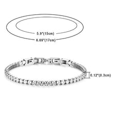 Carica l&#39;immagine nel visualizzatore di Gallery, JewelryWe Bracciale Coppia Donna Uomo Fidanzati con Zircone Lucido Bianco - Ilgrandebazar