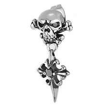 Carica l&#39;immagine nel visualizzatore di Gallery, Annata Pirata Teschio Orecchini del Cranio con Pendenti Spillo Croce e Nero... - Ilgrandebazar