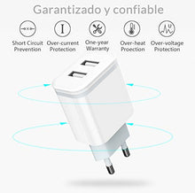 Carica l'immagine nel visualizzatore di Gallery, Niluoya Caricabatterie + Cavo Micro USB 2M, 3 Pack Presa a Muro White