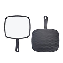 Carica l&#39;immagine nel visualizzatore di Gallery, frcolor Specchio a Mano Professionale di parrucchiere Nero a Mano...