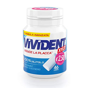Vivident Xylit Gomme da Masticare senza Zucchero, Gusto Menta Original,...