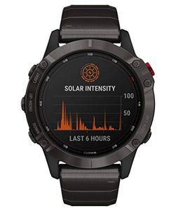 Garmin fēnix 6 Pro Solar, 47mm Grigio Ardesia con Cinturino Nero - GPS...