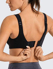 Carica l'immagine nel visualizzatore di Gallery, SYROKAN Donna Reggiseno Sportivo con Ferretto Modellato per Seni 4D, Nero