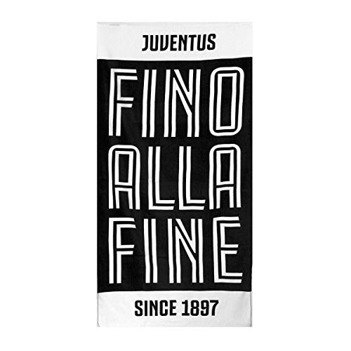 Telo Mare Juventus Ufficiale - Microfibra 90x170cm, Nero Con Logo, Prodotto Ufficiale