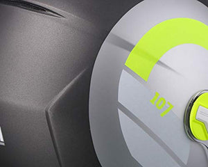 CGM Casco demi jet 107R TAORMINA Titanium Medium, giallo fluo opaco