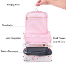 Carica l&#39;immagine nel visualizzatore di Gallery, Tuscall Beauty Case da Viaggio appendere Borsa Toilette - Pink Flamingo