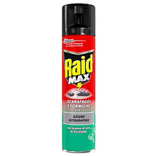 Carica l&#39;immagine nel visualizzatore di Gallery, Raid Max Scarafaggi &amp; Formiche 3 in 1, Spray Insetticida, Eucalipto, 1 Confezione da 400ml