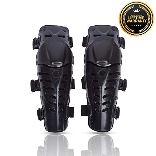 KINGUARD Moto Ginocchiere Motocicletta Ginocchio Protezioni Guard Nero - Ilgrandebazar