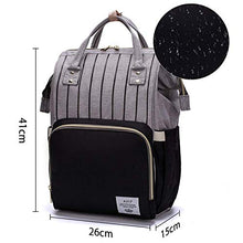 Carica l&#39;immagine nel visualizzatore di Gallery, Zaino Mamma Multifunzione,Borsa Fasciatoio,Cintura per Passeggino Nero - Ilgrandebazar