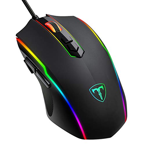 PICTEK Mouse Gaming, RGB 8 Pulsanti Proggrammabili 7200 DPI Pulsante...