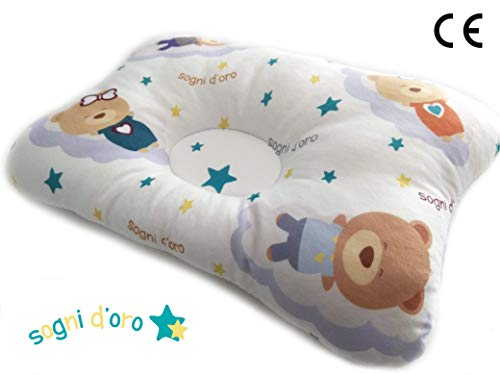 RS-Italy NUOVO Cuscino Neonato Plagiocefalia Traspirante Antisoffoco e Bianco - Ilgrandebazar