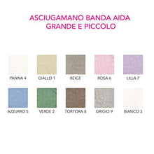 Carica l'immagine nel visualizzatore di Gallery, Panini Tessuti, Set/Coppia di Asciugamani Grande e Piccolo. Tela Aida Panna4 - Ilgrandebazar
