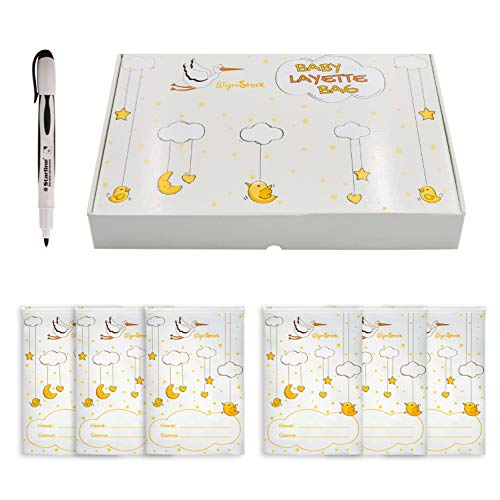 Le Bustine Corredino del Neonato Ospedale MADE IN ITALY, 6 Sacchetti Grandi...