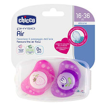Carica l&#39;immagine nel visualizzatore di Gallery, Chicco 00075035110000 Physio Air in Silicone, Ciuccio per Bimba, Rosa/Neutro - Ilgrandebazar