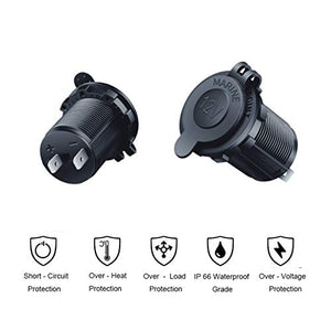 Thlevel Presa accendisigari 2x auto, presa impermeabile di...