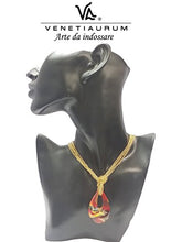 Carica l&#39;immagine nel visualizzatore di Gallery, Venetiaurum - Collana donna in vetro di Murano originale e Argento...