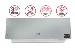 Argo Chic Silver Termoventilatore Ceramico a Parete, 2000 watt, Con Argento