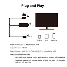 Carica l&#39;immagine nel visualizzatore di Gallery, Mirroring al cavo HDMI per Phone Smartphone Pad e Lightning+USB hd